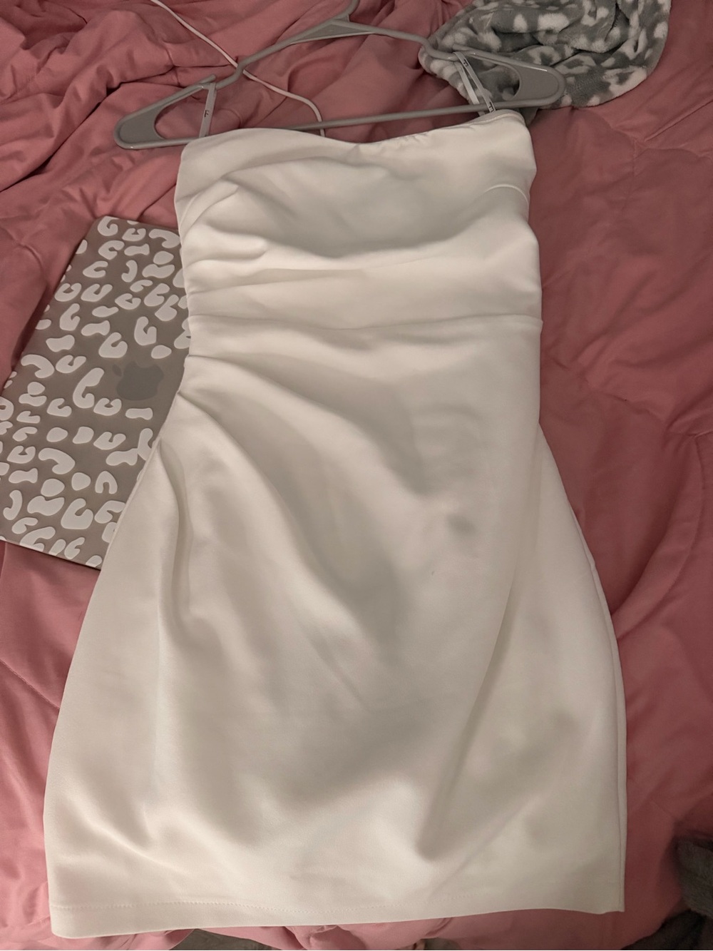 Lulu's Strapless White Mini Dress